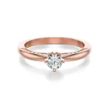 Pierścionek zaręczynowy różowe złoto